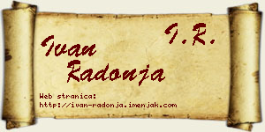 Ivan Radonja vizit kartica